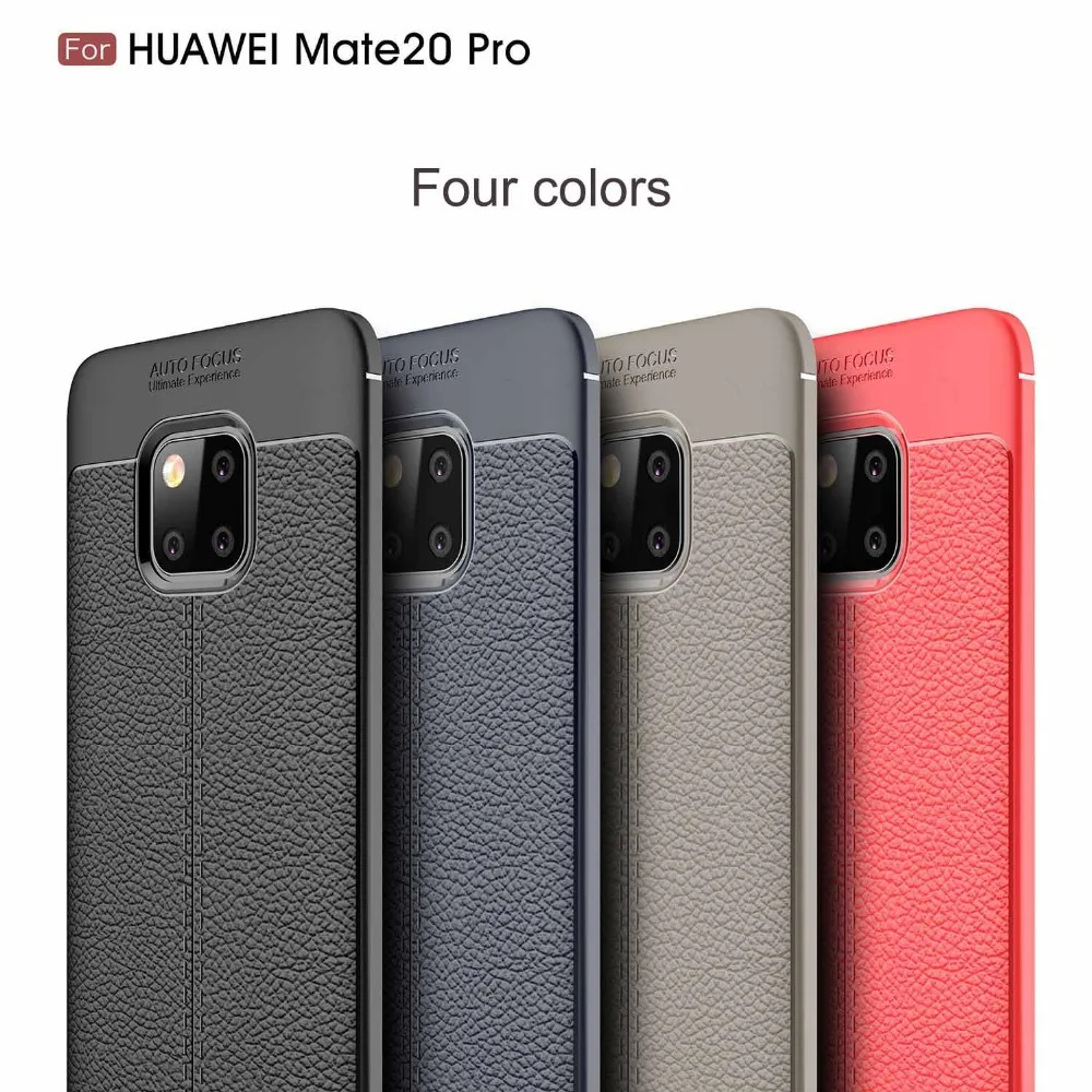 Ультратонкий чехол для телефона huawei mate 20 Pro с автофокусом Кожаный Мягкий ТПУ
