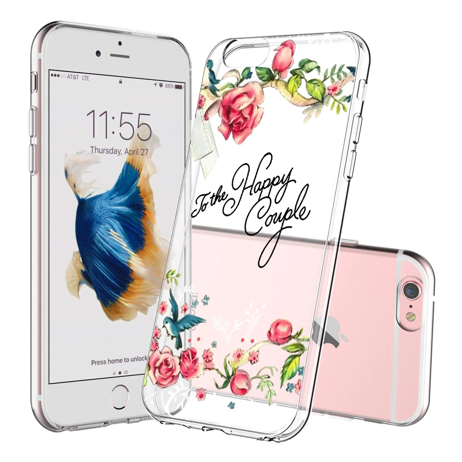 Чехол для мобильного телефона с цветочным рисунком iPhone X XR XS Max Мягкая силиконовая
