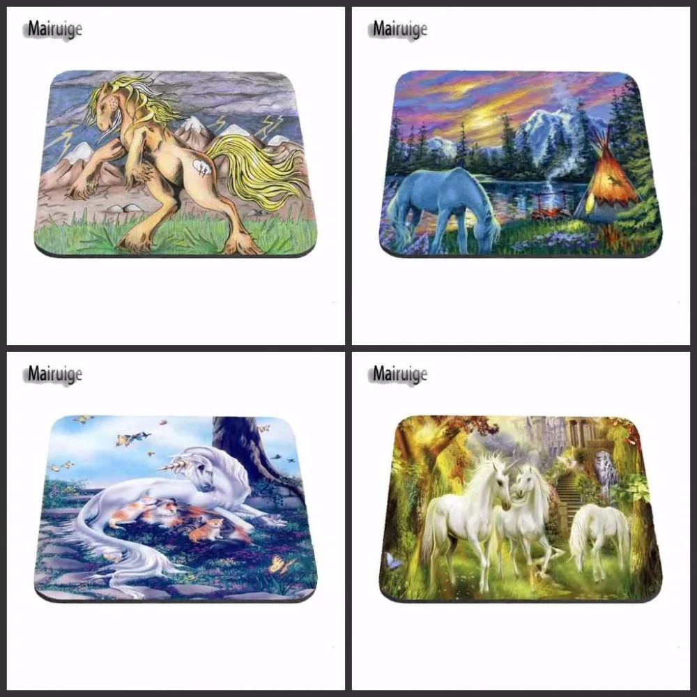 Игровой коврик для мыши с изображением фантазийных единорогов Размер x 2 мм и