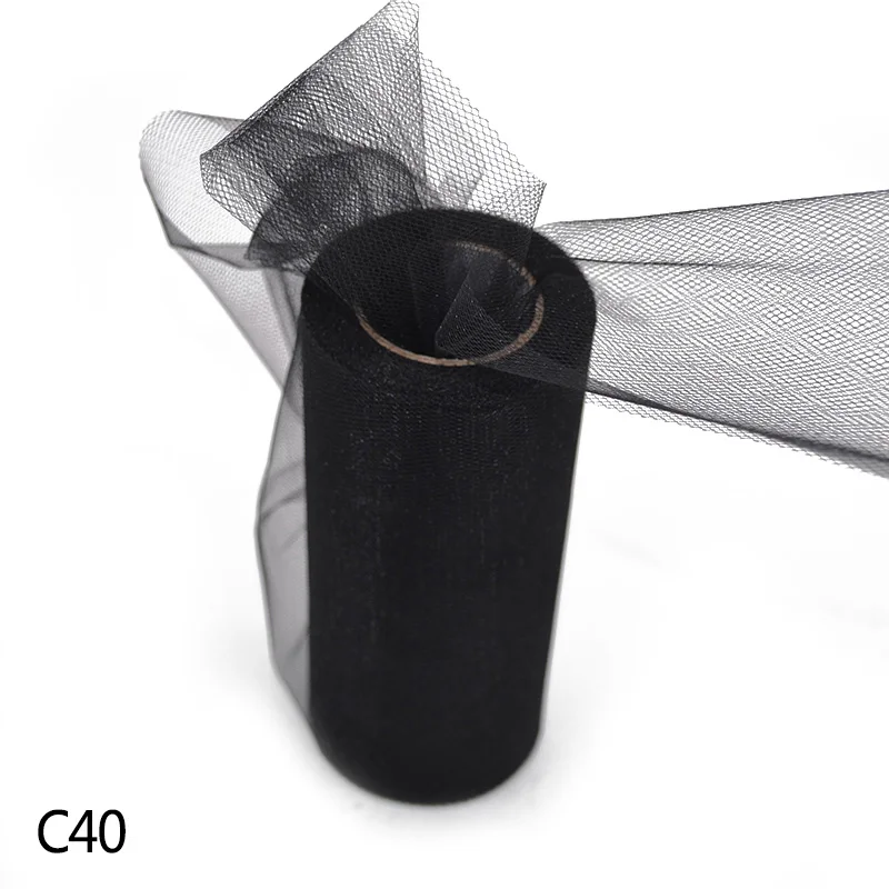 C40 22 м* 15 см тюль рулон катушки пачка для Свадебная отделка органзы Лазерная день рождения принадлежности DIY душ стол бегуны ремесла - Цвет: C40