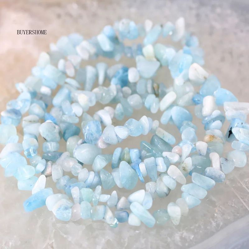 Aquamarine Свободные бусины подходят ожерелье браслет серьги для женщин девочек 5x8 мм натуральные камни Lapis Кристалл розовый кварц опал гранат строка 35" - Цвет: Aquamarine