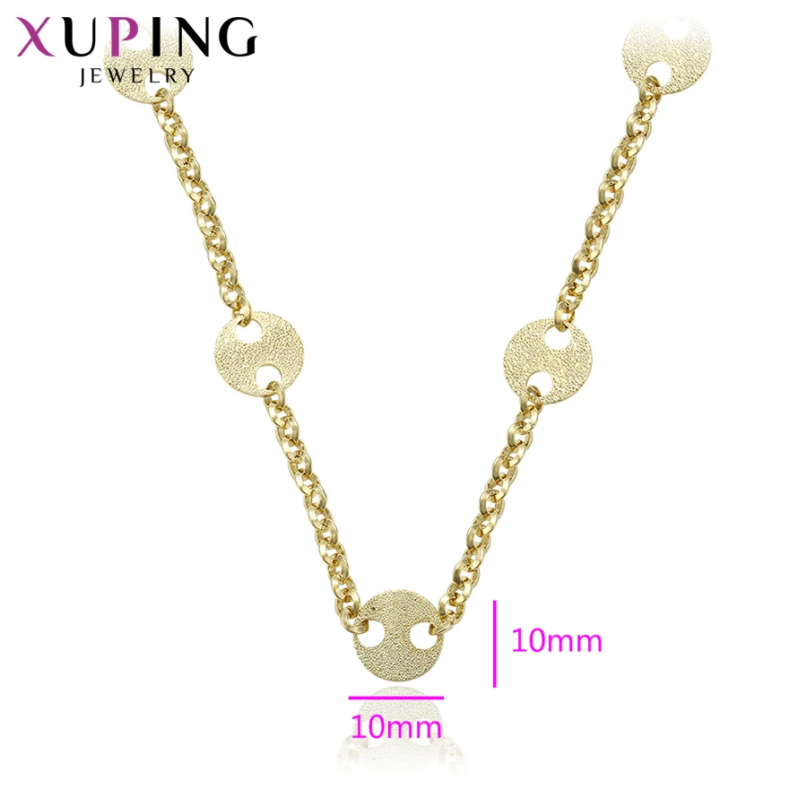 Модное Ожерелье Xuping длинное ожерелье с покрытием из светло желтого золота