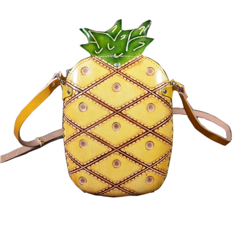 Сумка ручной работы из воловьей кожи милая сумка через плечо в виде фруктов |