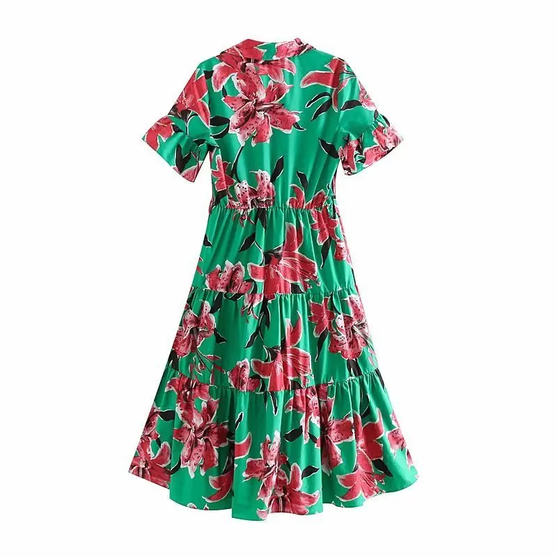 Ningning 55-1355 европейские и американские модные платья с цветочным принтом | Женская