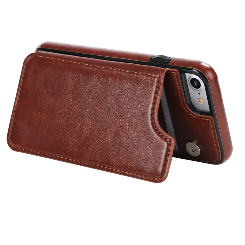 Retro PU Leather Wallet Case For iPhone 8 7 X 6 6s Plus XS Max XR Card Slot Holder Cover iphoneXs Bags Stand Capa | Мобильные