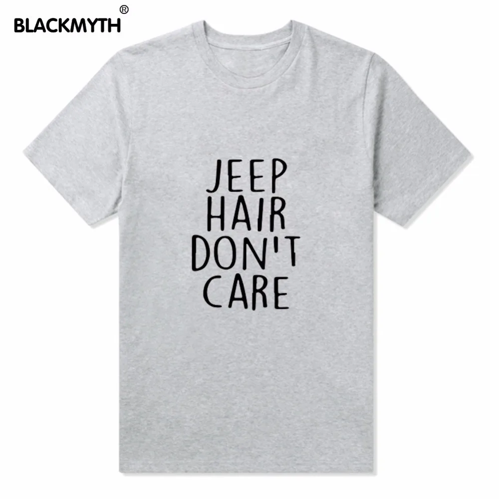JEEP HAIR't CARE хлопковая с принтом в виде надписи Женская футболка для леди черный