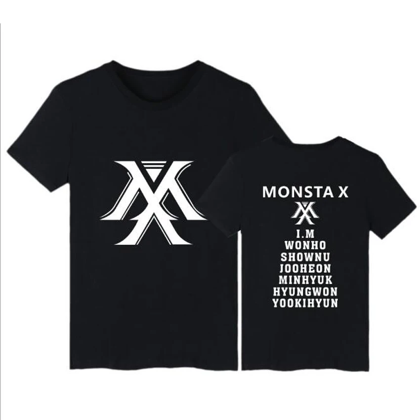 Женская футболка в стиле K POP MONSTA X большие размеры|Футболки| |