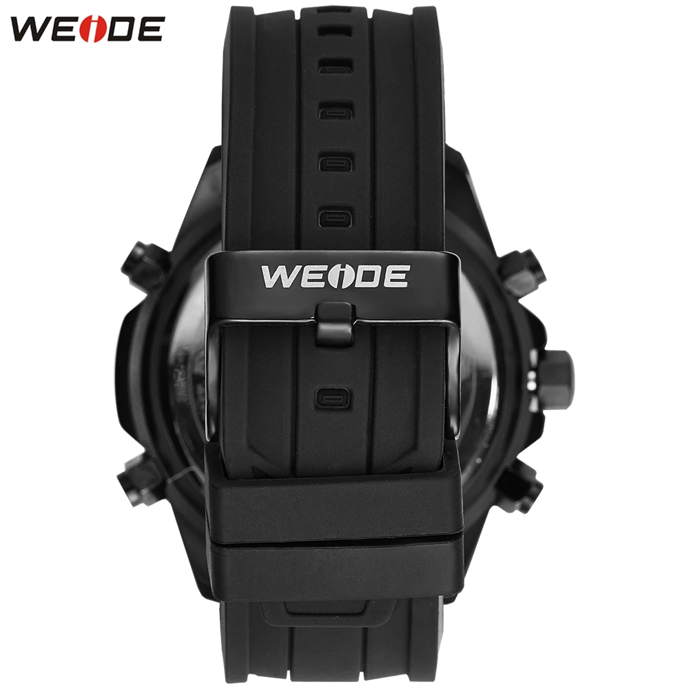 Оригинальный модный стиль WEIDE Черные желтые мужские часы для бега спортивные