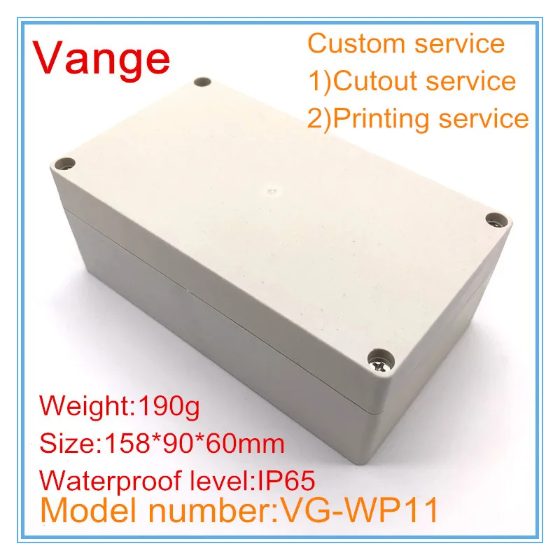 2pcs/lot injected plastic material junction box IP65 ABS waterproof enclosure housing for PCB 158*90*60mm | Обустройство дома