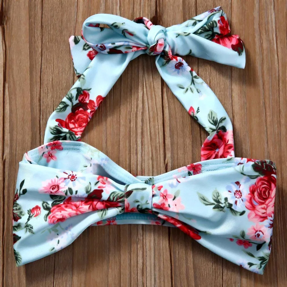 2018 купальный костюм для маленьких девочек бикини детский из двух предметов