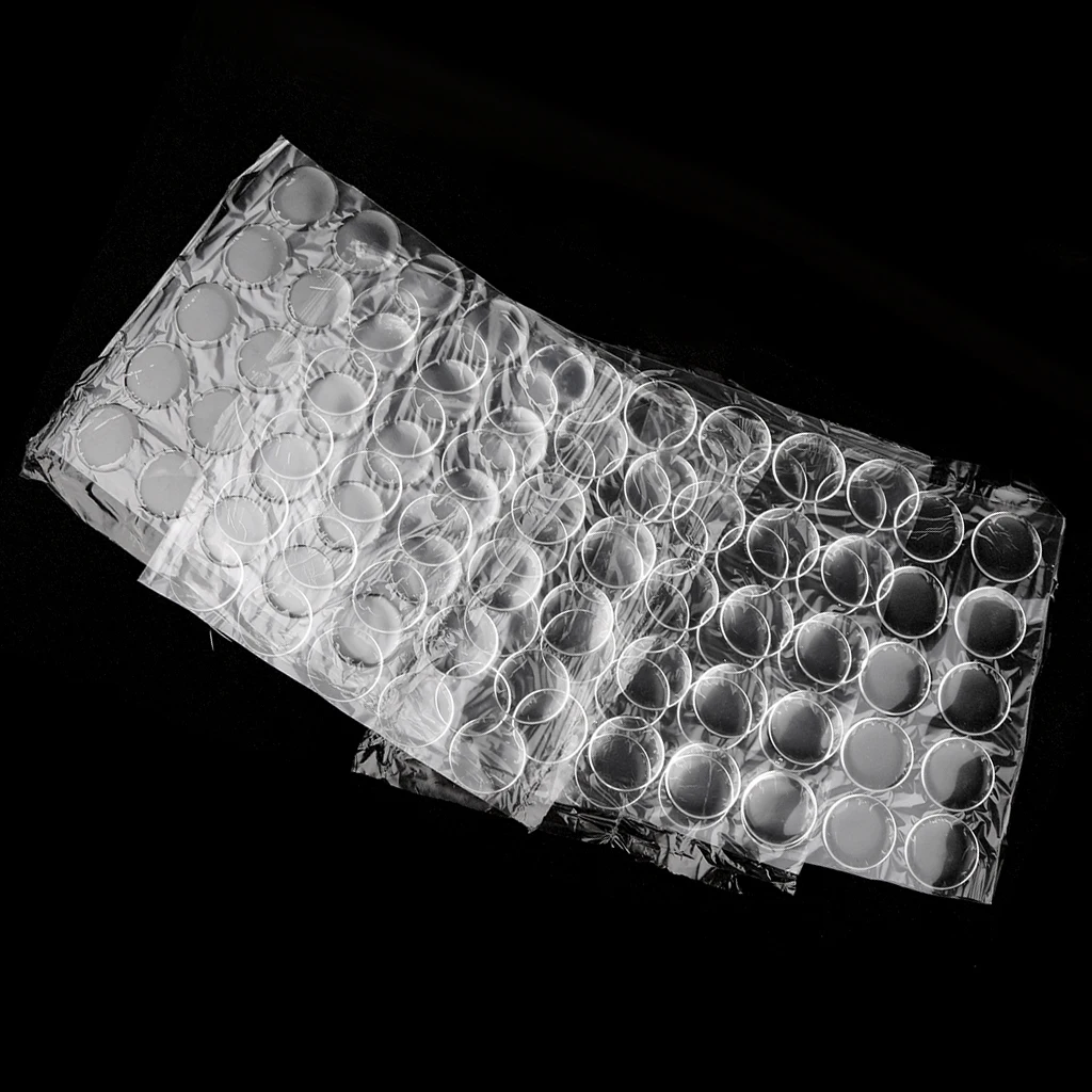 

100 Pieces 1" Crystal Clear PVC Adhesive Circles Bottle Cap Stickers