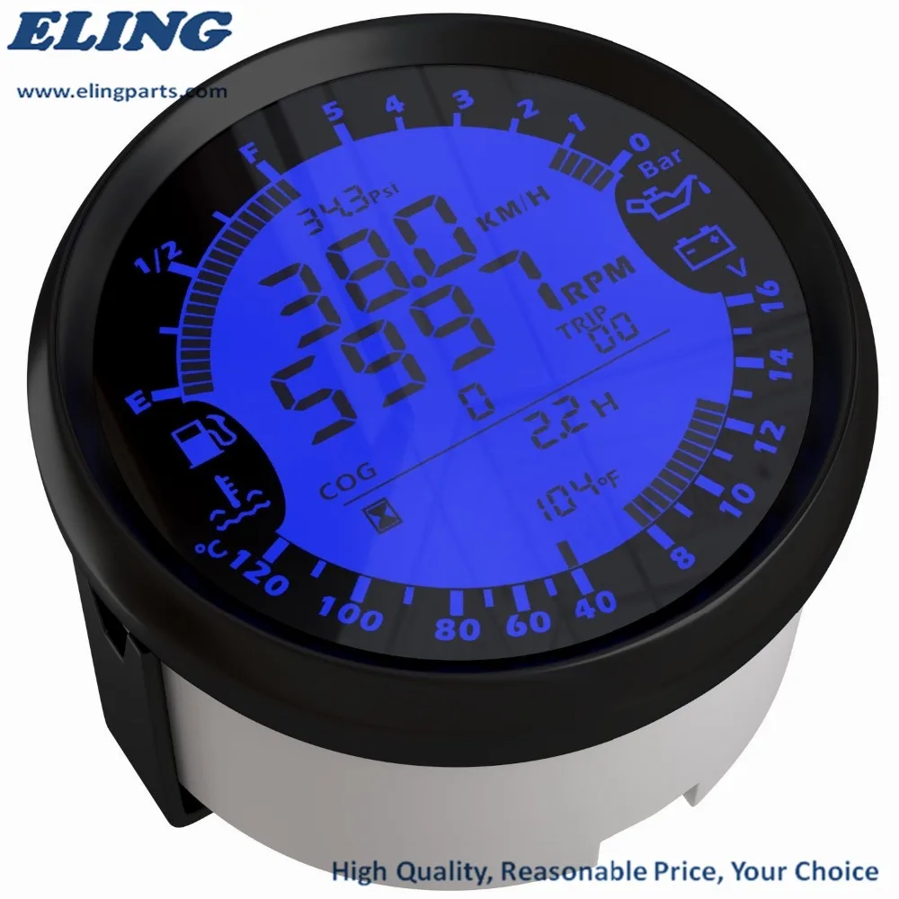 6 в 1 Многофункциональный измерительный прибор цифровой GPS Спидометр Тахометр