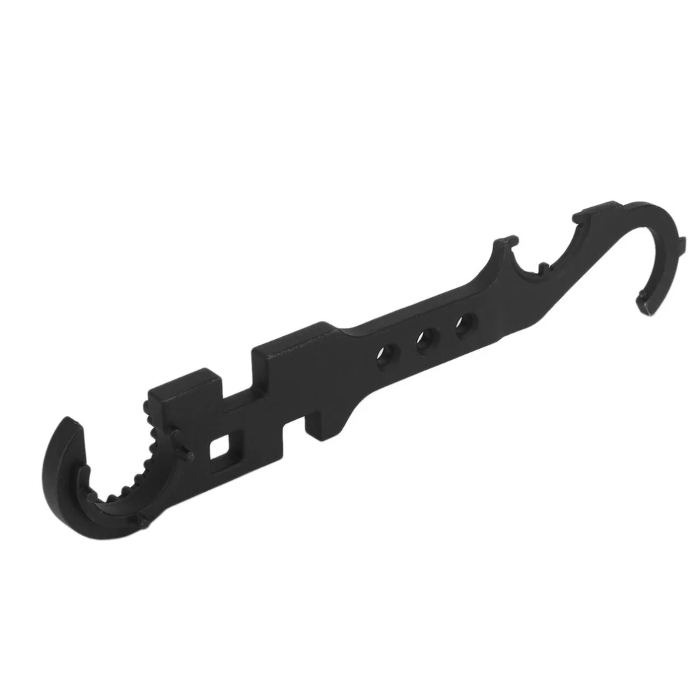 

AR 15/M4 Wrench Tool Multi-functional Steel 15 Rifle Removal Tactical Purpose Spanner Tool Quick Snap Grip