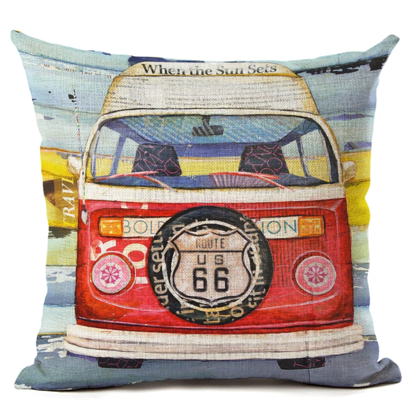 Наволочка для дивана в ретро стиле винтажная квадратная подушка декоративная
