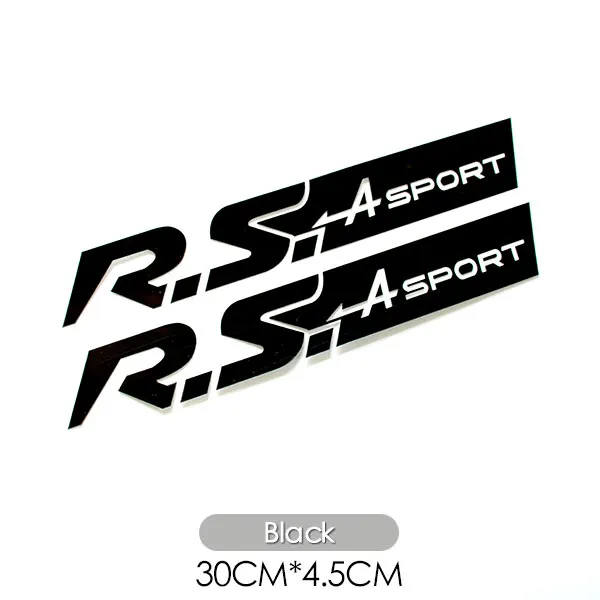 Black Автомобильный Стайлинг двери Racing сбоку R.S Спортивная наклейка автомобиля Стикеры для Renault Sport Clio Twingo Megane R276 наградной Кубок Logan аксессуары - Название цвета: Black