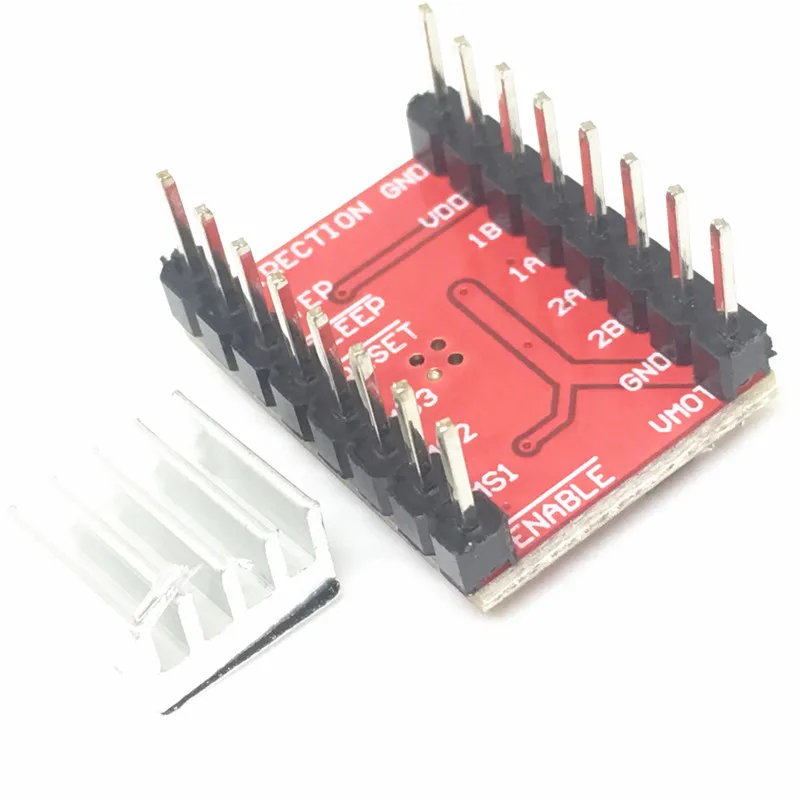 1 шт./лот Reprap шаговый Драйвер A4988 зеленый/модуль красного цвета с шт. радиатор 2