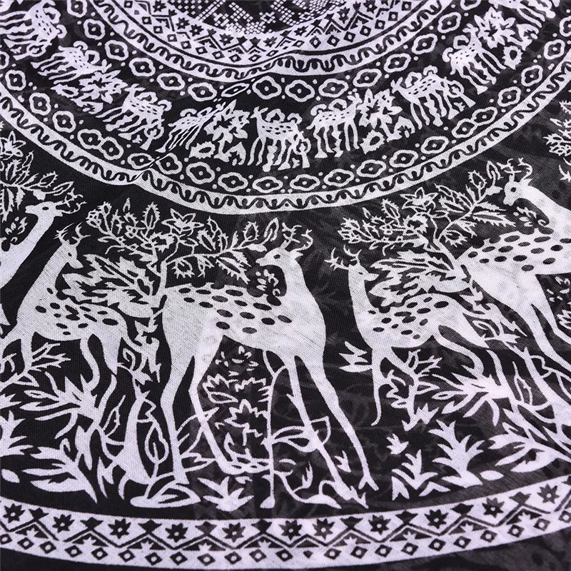 1 шт. Женский хлопковый длинный шарф с принтом оленя 165x85 см|fashion shawls|big shawlscarf deer |