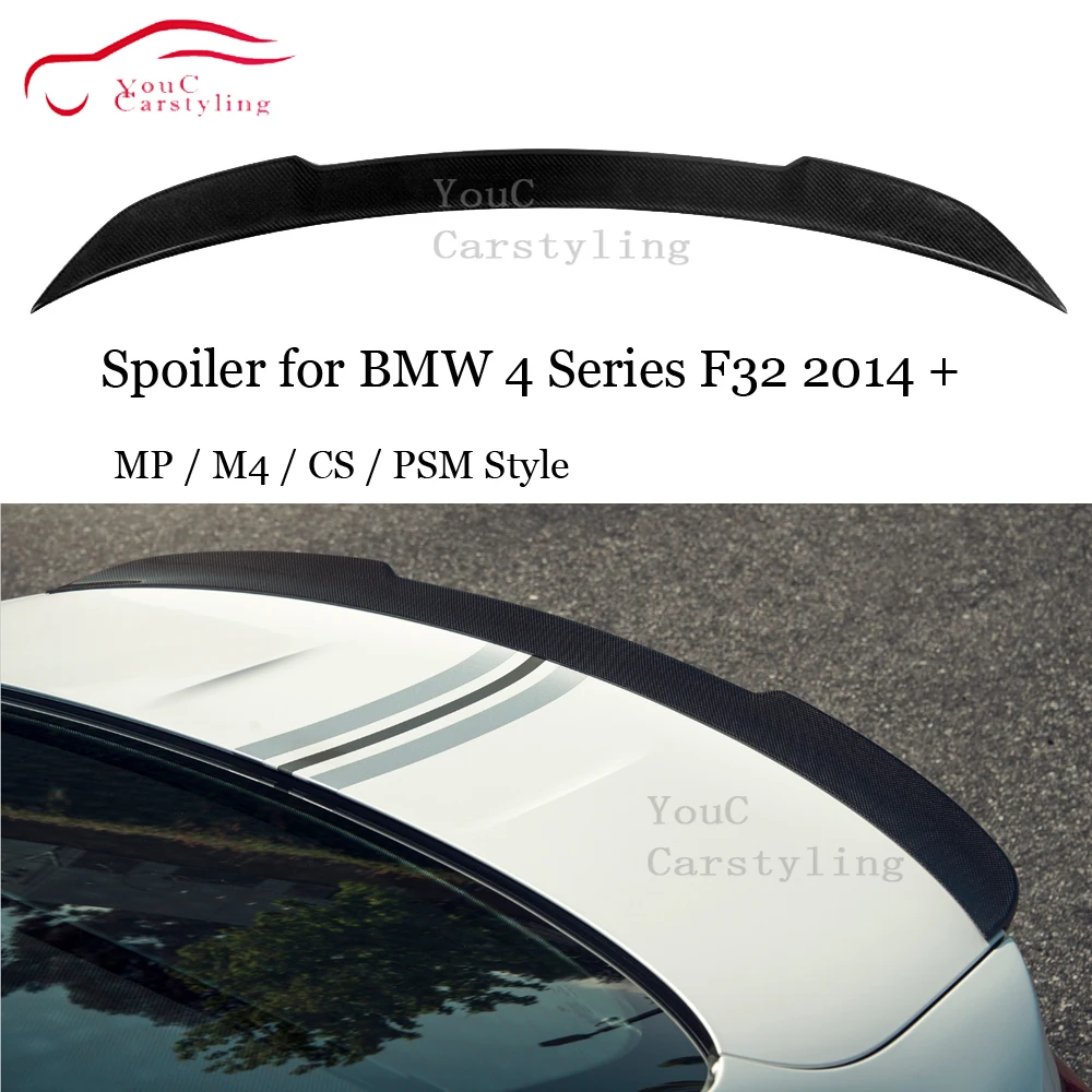 

Задний спойлер F32 из углеродного волокна для BMW 4 серии F32 2014-2020 MP / M4 / CS / PSM Style Автомобильный задний спойлер 420i 428i