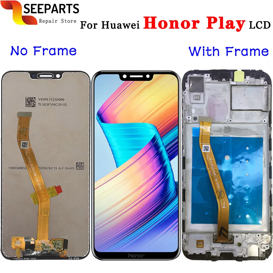 Для Huawei Honor Play ЖК-дисплей кодирующий преобразователь сенсорного экрана в сборе