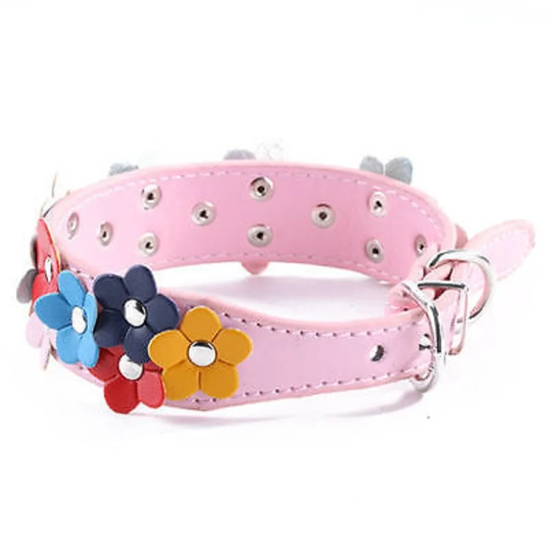 Ошейник для собак модное однорядное ожерелье из искусственной кожи с шипами и