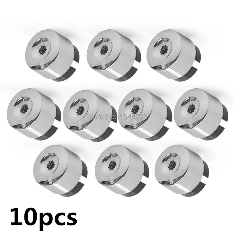 Набор из 10 колпачков для болтов с хромированными колесами VW 2004-2015 Touareg 7L6601173A 7L6 601