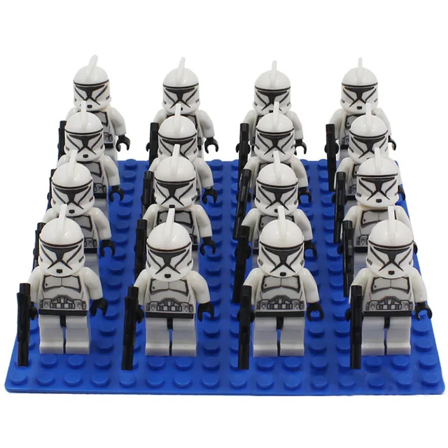 16 шт. Звездные войны Клон-Штурмовик солдат-клон с оружием Rebels Imperial Leia Yoda leingly строительный блок мини детская игрушка