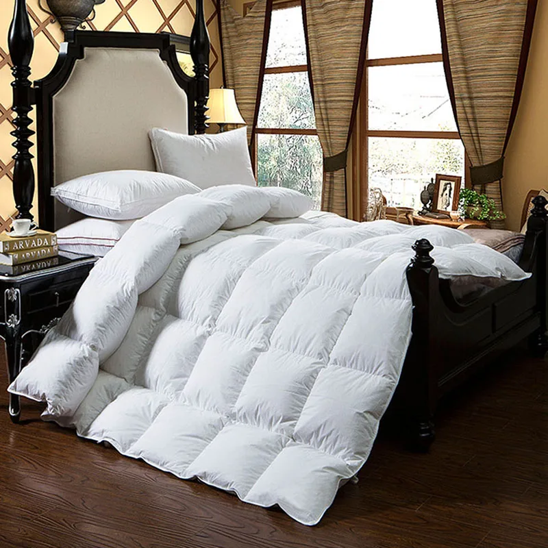 95% White Goose Down Core quilt double warm thickened winter 100%Cotton duvet quilted Pink Blanket Comforter Filler 3.5kg |