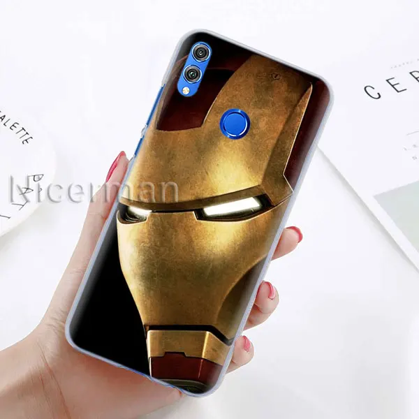 A-11 Чехол для телефона для Honor Y9 Y7 Y5 Y6 Y9 Honor 10 20 Lite 8X 8A Play прозрачный чехол Марвел Мстители Железный человек Капитан Америка Capa C - Цвет: A-11