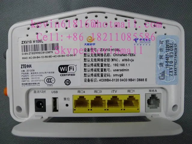 Оригинальный ZTE ADSL модем и 4-портовый беспроводной маршрутизатор 4 в 1 AP последние