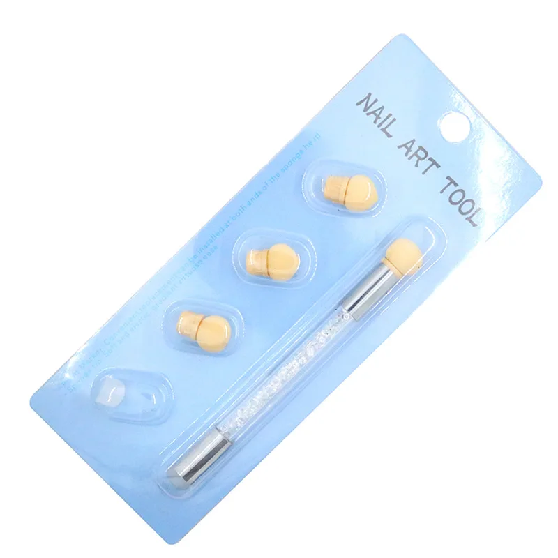 NEW Double Nail Art Brush Dizzy Dye Pen Replaceable Sponge Head Washable Nails Transfer Printing Template Tools | Красота и здоровье