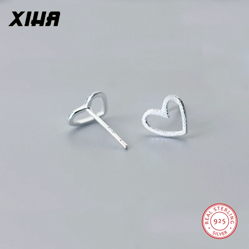 XIHA 925 стерлингового серебра серьги со шпилькой для женщин маленький крошечные