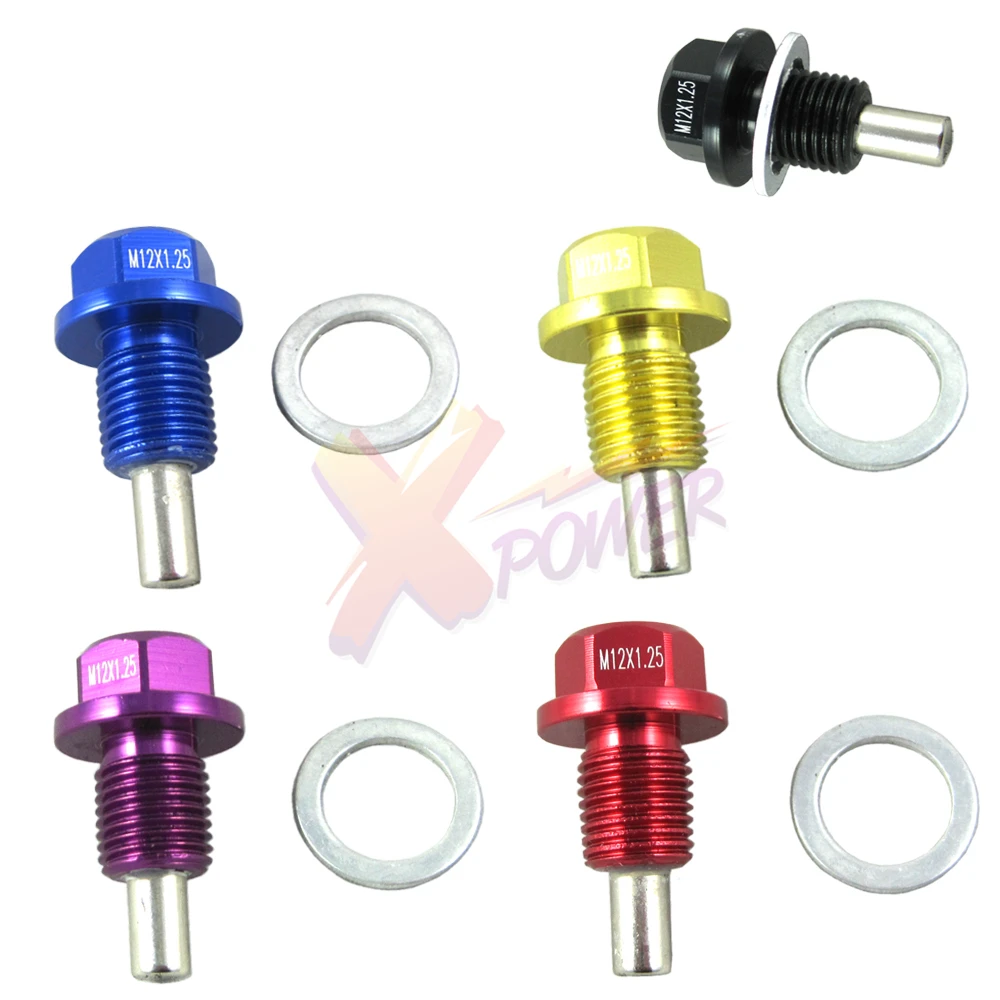 Xpower магнитный масляный поддон двигателя сливная вилка/болт с мойкой
