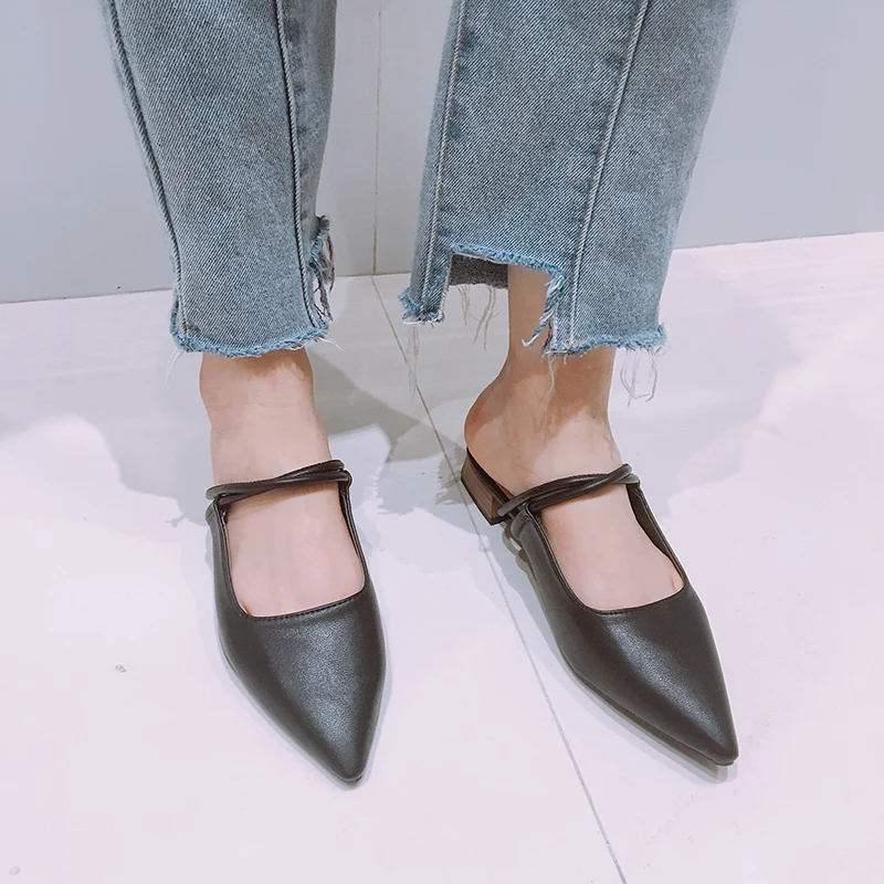 Летние тапочки на низком квадратном высоком каблуке женская обувь шлепанцы с