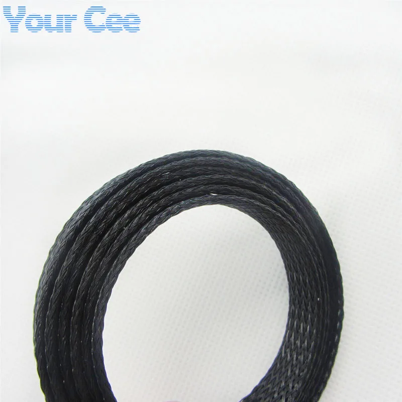 ! 1 м Sheathing автомобильный провод нейлоновая оплетка кабель без рукавов 12 мм черный