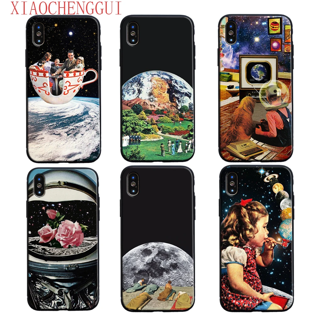 Thetic collage эстетический хиппи чехол для телефона чехол для Apple iPhone 5 5S SE 6 6plus 6s 6s Plus 7 7Plus 8 8Plus X xr xs max