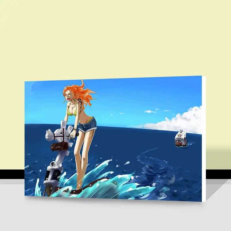 DIY oil painting One Piece digital paint by numbers Tony Chopper diy Roronoa Zoro Nami | Дом и сад