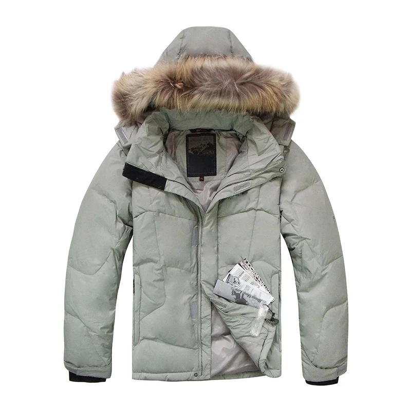 2022 New Men Duck Down Jacket Winter Warm Down Coat Raccoon Fur Waterproof Hooded Brand Winter Jacket Men Fashion Goose Jacket