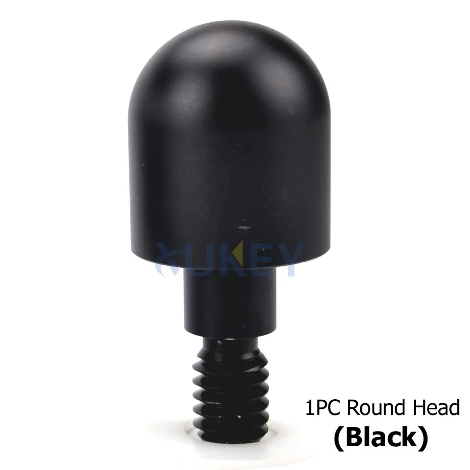 Round Black 1 шт. стальной автомобильный бампер Защита шипы протектор для Benz SMART Fortwo W 451 W451 2008- анти столкновения 2009 2010 2011 2012 2013 - Название цвета: Round Black