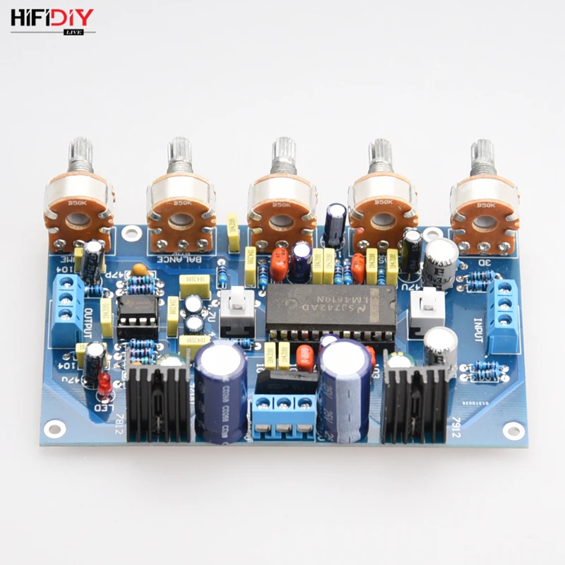HI-FI DIY усилитель мощности тональная плата усилитель напряжения LM4610 тон+ 5532 усиление передний этап готовой продукции