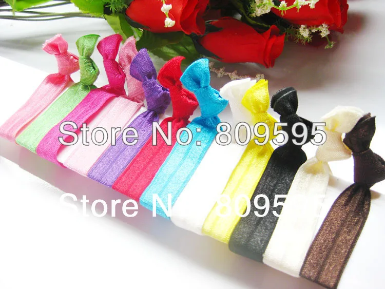 

Wholesale 120pcs/lot 12colors Soft knotted elastic hair ties ponytail holder hair accessory