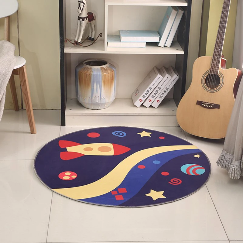 EHOMEBUY новый ковер Противоскользящий круглый мультяшная Вселенная реактивный