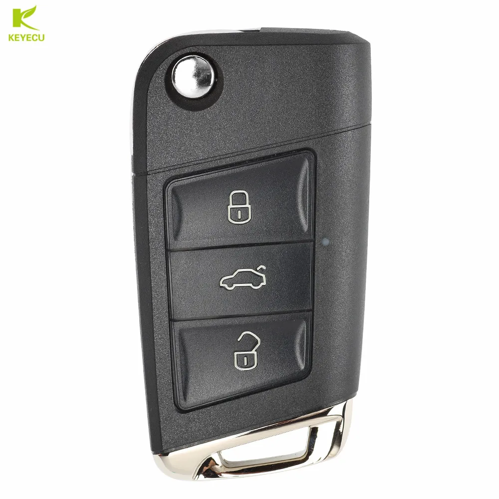 Новинка модифицированный складной чехол KEYECU для Volkswagen Golf 7 Jetta Passat Beetle Polo Bora с 3