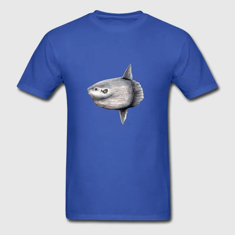 Новая модная футболка для Для мужчин тренд Ocean Sunfish мола Юмористические короткий