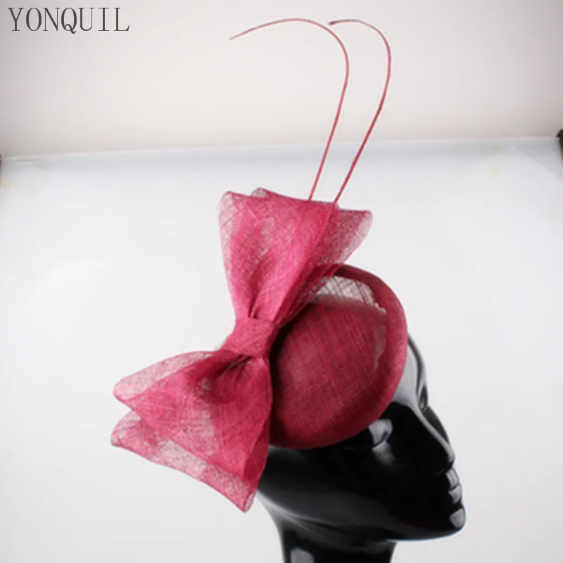 Sinamay чародей вечерние Головные уборы аксессуары шляпа чехол с перо страуса