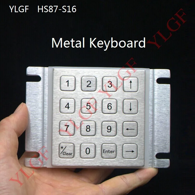 Металлическая клавиатура вверх вниз влево вправо Ps 2 Интерфейс Ylgf 16 Ключ