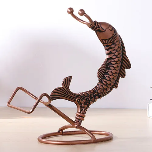 Fish Wine Holder Скандинавский креативный винный шкаф, железный винный держатель, украшение, 3D Рыбка, подставка для винных бутылок, винный шкаф из нержавеющей стали, wijnglas houder - Цвет: Fish Wine Holder