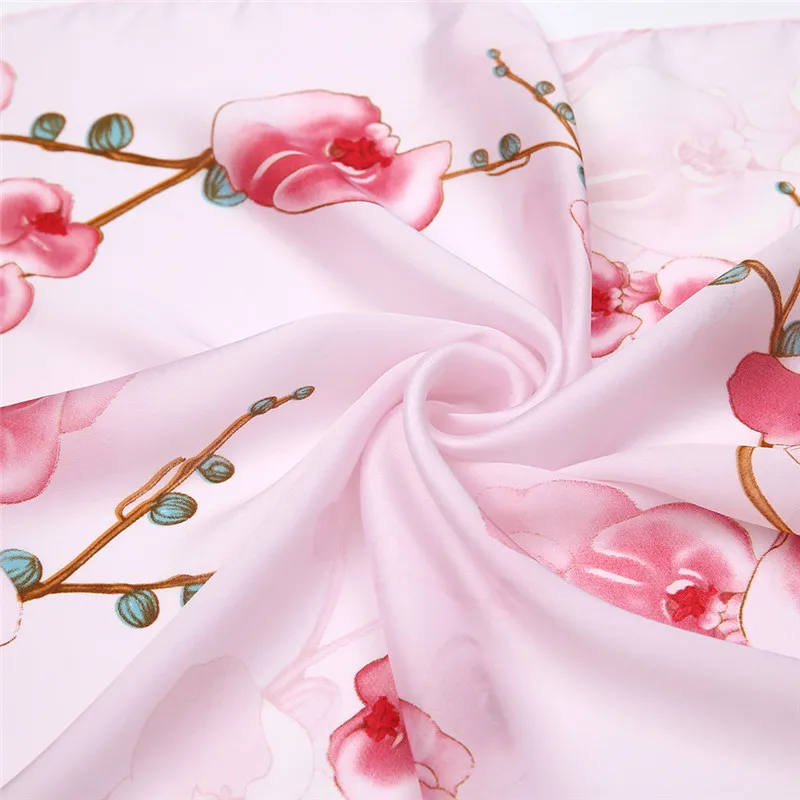 Шарф женский Шелковый атласный квадратный 53 см