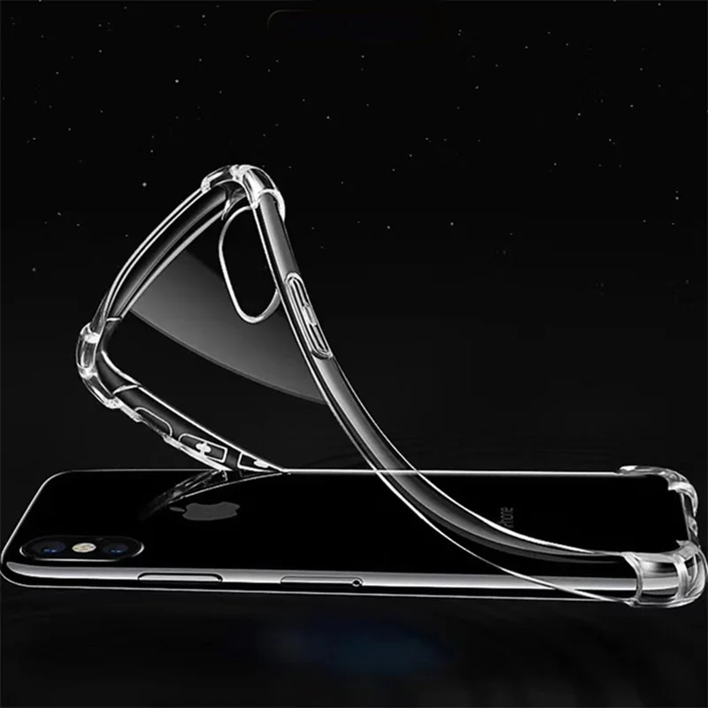 Противоударный чехол Kerzzil для iPhone X 6 6S Plus 8 7 прозрачный противоударный мягкий