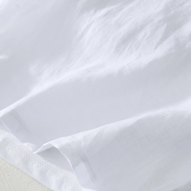 Summer t shirt men causal cotton linen short sleeve tops tee Embroidery tree round neck tshirt man Comfortable clothing 254 | Мужская