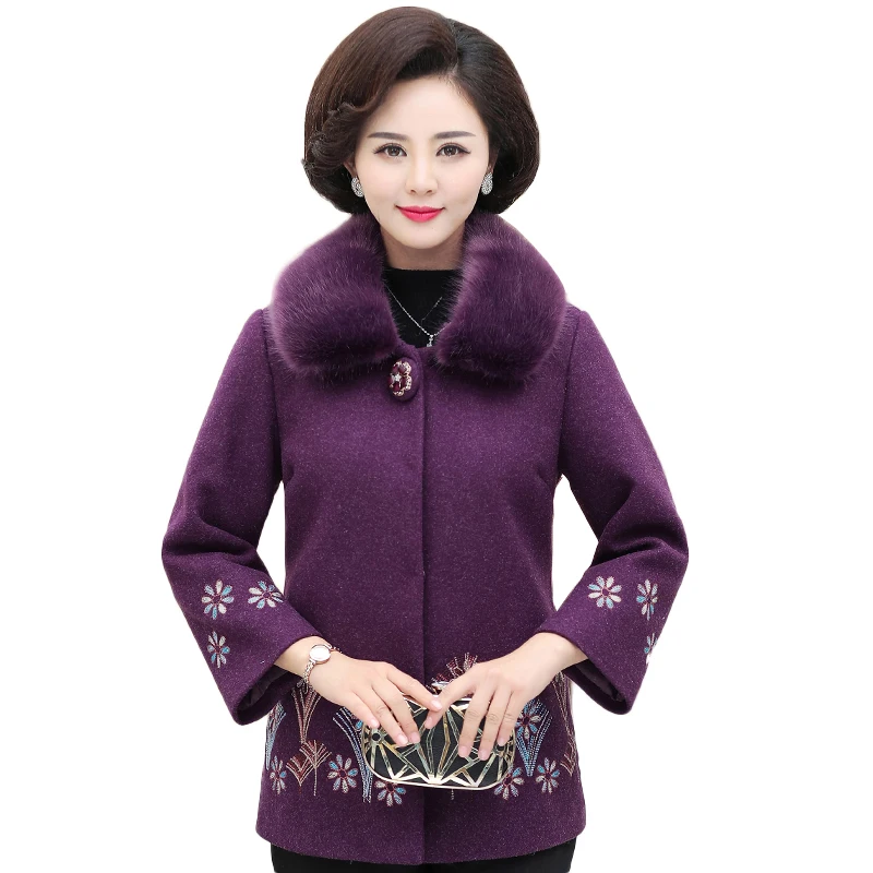 Большие размеры свободное теплое шерстяное пальто длинное зимнее Элегантный
